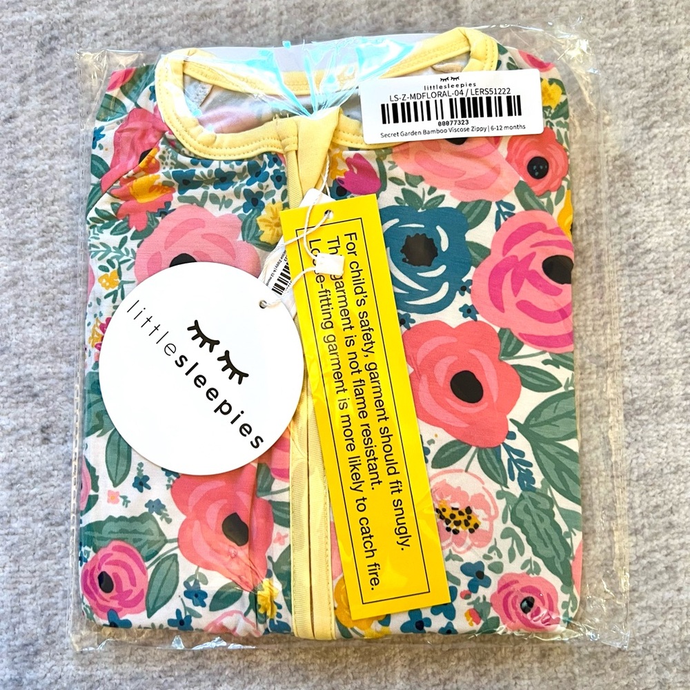 Little Sleepies OG Secret Garden Bamboo Zippy Pajamas (6-12 months)